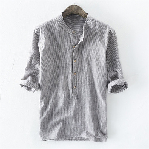Men's Shirt non-printing Solid Colored Button-Down Print Half Sleeve Daily Tops 100% Cotton Casual Blue Beige Gray
Men's Shirt non-printing Solid Colored Button-Down Print Half Sleeve Daily Tops 100% Cotton Casual Blue Beige Gray