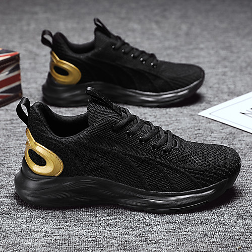 Men's Trainers Athletic Shoes Sporty Casual Athletic Running Shoes Basketball Shoes Tissage Volant Breathable Non-slipping Wear Proof Black / Gold Black Light Grey Fall
Men's Trainers Athletic Shoes Sporty Casual Athletic Running Shoes Basketball Shoes Tissage Volant Breathable Non-slipping Wear Proof Black / Gold Black Light Grey Fall