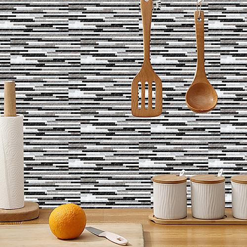 imitation retro ceramic tile kitchen sticker waterproof and oilproof black and white striped flake self-adhesive decorative wall sticker 15cm30cm6pcs
imitation retro ceramic tile kitchen sticker waterproof and oilproof black and white striped flake self-adhesive decorative wall sticker 15cm30cm6pcs