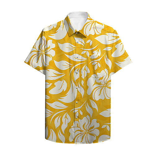 Men's Shirt Other Prints Plants Floral Button-Down Print Short Sleeve Casual Tops Casual Hawaiian Yellow
Men's Shirt Other Prints Plants Floral Button-Down Print Short Sleeve Casual Tops Casual Hawaiian Yellow
