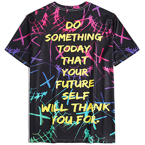 Men's T shirt Other Prints Graphic Prints Graffiti Letter Print Short Sleeve Daily Tops Casual Beach Black
Men's T shirt Other Prints Graphic Prints Graffiti Letter Print Short Sleeve Daily Tops Casual Beach Black