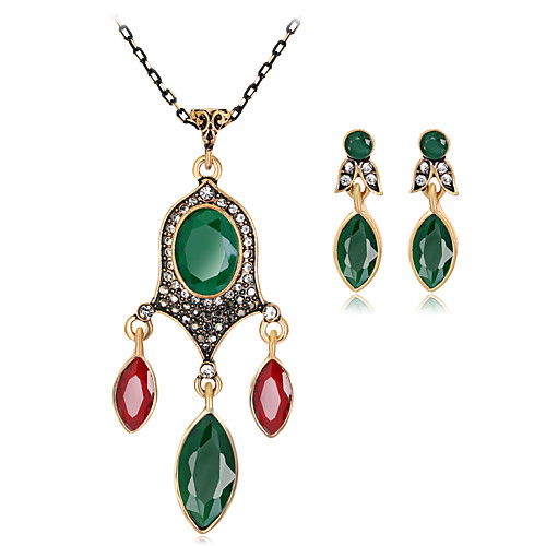 Women's Jewelry Set Geometrical Precious Vintage Boho Resin Gold Plated Earrings Jewelry Blue / Red / Green For Christmas Wedding Halloween Party Evening Gift 1 set
Women's Jewelry Set Geometrical Precious Vintage Boho Resin Gold Plated Earrings Jewelry Blue / Red / Green For Christmas Wedding Halloween Party Evening Gift 1 set