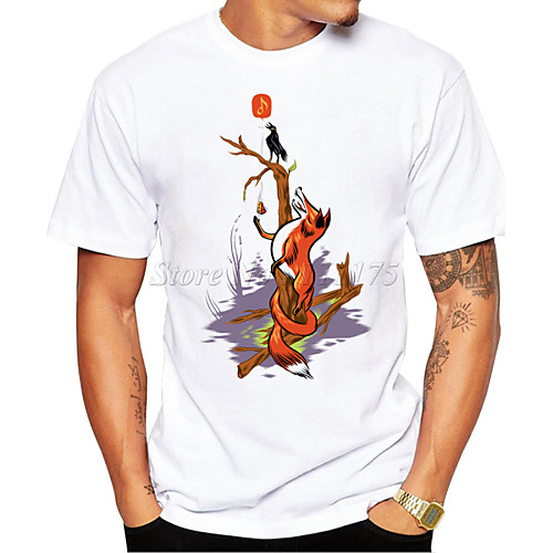 Men's T shirt 3D Print Graphic Fox Animal Print Short Sleeve Daily Tops Casual Cute White
Men's T shirt 3D Print Graphic Fox Animal Print Short Sleeve Daily Tops Casual Cute White