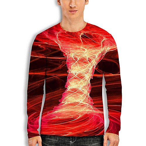 Men's T shirt 3D Print 3D Geometry 3D Print Long Sleeve Daily Tops Casual Red
Men's T shirt 3D Print 3D Geometry 3D Print Long Sleeve Daily Tops Casual Red