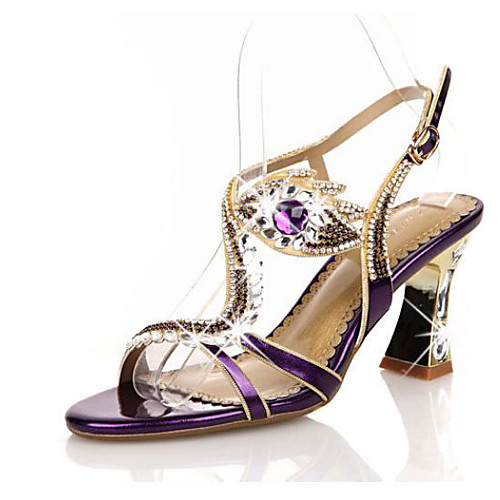 Women's Sandals Chunky Heel Round Toe Block Heel Sandals Sexy Wedding Daily Walking Shoes Leather Rhinestone Buckle Solid Colored Purple Gold
Women's Sandals Chunky Heel Round Toe Block Heel Sandals Sexy Wedding Daily Walking Shoes Leather Rhinestone Buckle Solid Colored Purple Gold