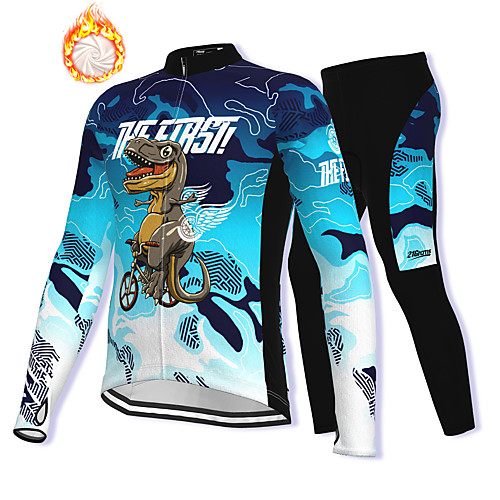 21Grams Men's Long Sleeve Cycling Jacket with Pants Winter Fleece Spandex Blue Dinosaur Bike Fleece Lining Warm Sports Graphic Mountain Bike MTB Road Bike Cycling Clothing Apparel / Stretchy
21Grams Men's Long Sleeve Cycling Jacket with Pants Winter Fleece Spandex Blue Dinosaur Bike Fleece Lining Warm Sports Graphic Mountain Bike MTB Road Bike Cycling Clothing Apparel / Stretchy