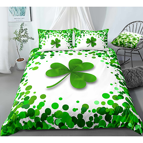St.Patrick's Clover 3-Piece Duvet Cover Set Hotel Bedding Sets Comforter Cover with Soft Lightweight Microfiber, Include 1 Duvet Cover, 2 Pillowcases for Double/Queen/King(1 Pillowcase for Twin/Single)
St.Patrick's Clover 3-Piece Duvet Cover Set Hotel Bedding Sets Comforter Cover with Soft Lightweight Microfiber, Include 1 Duvet Cover, 2 Pillowcases for Double/Queen/King(1 Pillowcase for Twin/Single)