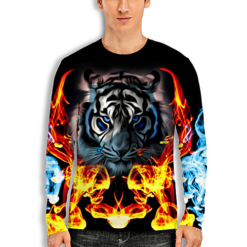 Men's T shirt 3D Print Graphic 3D Animal Print Long Sleeve Casual Tops Cartoon Classic Black
Men's T shirt 3D Print Graphic 3D Animal Print Long Sleeve Casual Tops Cartoon Classic Black