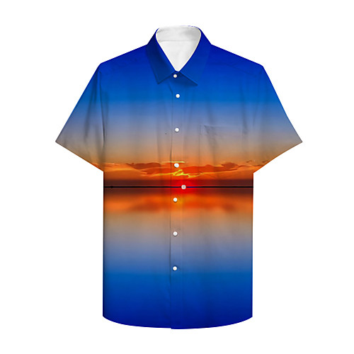 Men's Shirt 3D Print Graphic Scenery Print Short Sleeve Daily Tops Basic Casual Blue
Men's Shirt 3D Print Graphic Scenery Print Short Sleeve Daily Tops Basic Casual Blue
