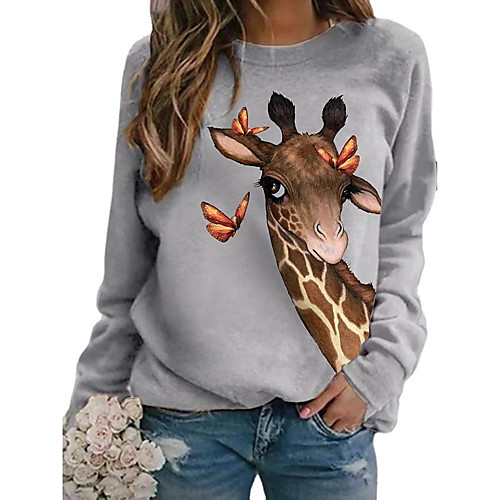 Women's Pullover Sweatshirt Graphic 3D Giraffe Print Daily 3D Print Basic Casual Hoodies Sweatshirts White Black Blushing Pink
Women's Pullover Sweatshirt Graphic 3D Giraffe Print Daily 3D Print Basic Casual Hoodies Sweatshirts White Black Blushing Pink