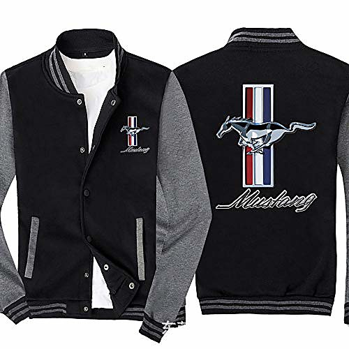 men pullover jacket ford mustang printed sweatshirt baseball jersey long sleeve zip training jackets - teen gift black gray-s
men pullover jacket ford mustang printed sweatshirt baseball jersey long sleeve zip training jackets - teen gift black gray-s
