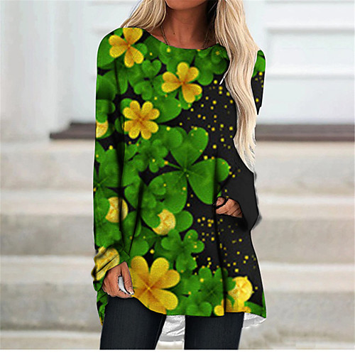 Women's T Shirt Dress Tee Dress Short Mini Dress Green Long Sleeve Floral Print Print Fall Spring Round Neck Casual 2021 S M L XL XXL 3XL
Women's T Shirt Dress Tee Dress Short Mini Dress Green Long Sleeve Floral Print Print Fall Spring Round Neck Casual 2021 S M L XL XXL 3XL