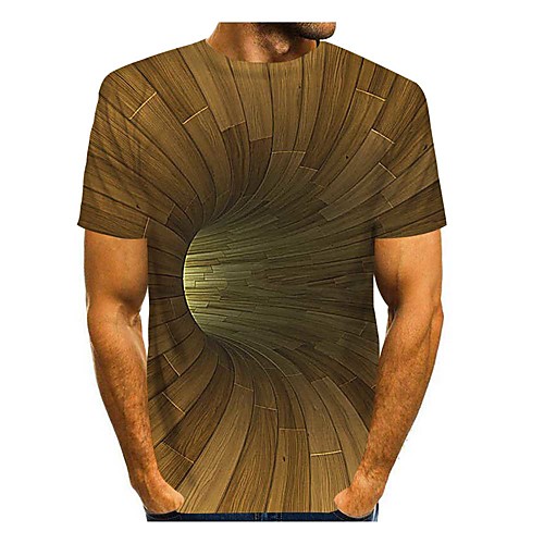 Men's T shirt 3D Print 3D Geometry 3D Print Short Sleeve Daily Tops Casual Brown
Men's T shirt 3D Print 3D Geometry 3D Print Short Sleeve Daily Tops Casual Brown