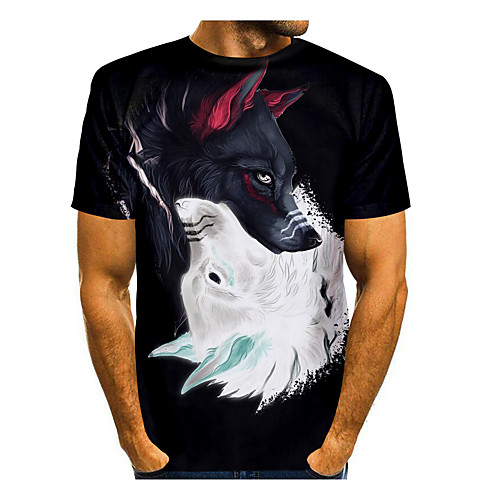 Men's T shirt 3D Print 3D Wolf Animal 3D Print Short Sleeve Daily Tops Casual Black
Men's T shirt 3D Print 3D Wolf Animal 3D Print Short Sleeve Daily Tops Casual Black