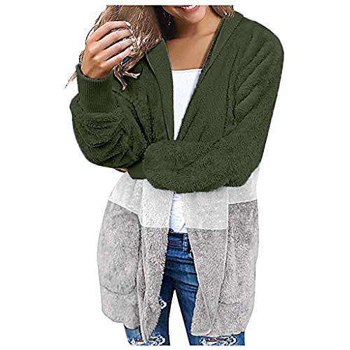 Womens Hooded Cardigans Coats Long Sleeve Casual Oversized Faux Fur Fuzzy Open Front Hoodies Outerwear with Leopard Pockets
Womens Hooded Cardigans Coats Long Sleeve Casual Oversized Faux Fur Fuzzy Open Front Hoodies Outerwear with Leopard Pockets