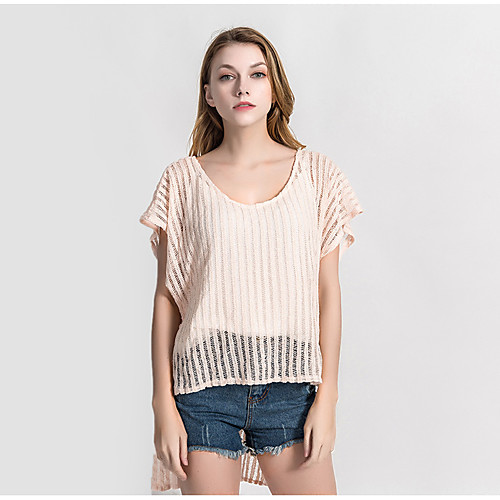 Short Sleeve Ladies / Sweet Lace / Polyester Party / Evening Cover ups With Lace-up / Hollow-out
Short Sleeve Ladies / Sweet Lace / Polyester Party / Evening Cover ups With Lace-up / Hollow-out