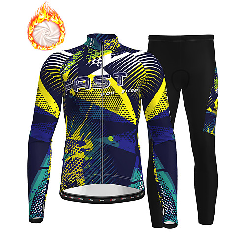 21Grams Men's Long Sleeve Cycling Jersey with Tights Winter Fleece Polyester BlueYellow Green Bike Clothing Suit Thermal Warm Fleece Lining Breathable 3D Pad Warm Sports Graphic Mountain Bike MTB
21Grams Men's Long Sleeve Cycling Jersey with Tights Winter Fleece Polyester BlueYellow Green Bike Clothing Suit Thermal Warm Fleece Lining Breathable 3D Pad Warm Sports Graphic Mountain Bike MTB