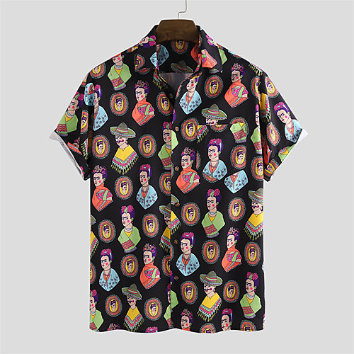 Men's Shirt Other Prints Graphic Button-Down Print Short Sleeve Daily Tops Casual Hawaiian Black Green
Men's Shirt Other Prints Graphic Button-Down Print Short Sleeve Daily Tops Casual Hawaiian Black Green