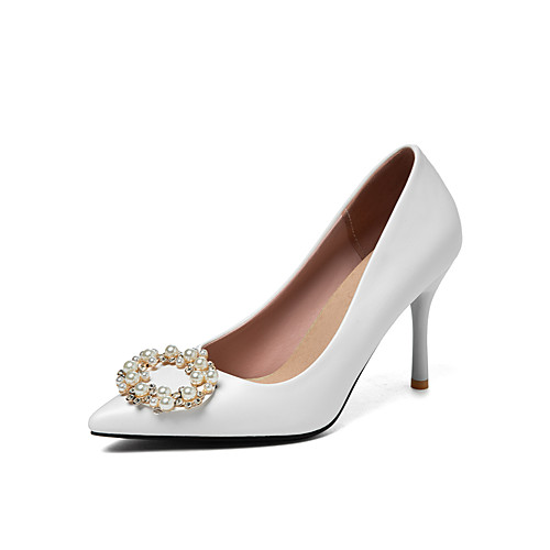 Women's Wedding Shoes Stiletto Heel Pointed Toe Business Sexy Wedding Party & Evening PU Pearl Solid Colored White Black Red
Women's Wedding Shoes Stiletto Heel Pointed Toe Business Sexy Wedding Party & Evening PU Pearl Solid Colored White Black Red