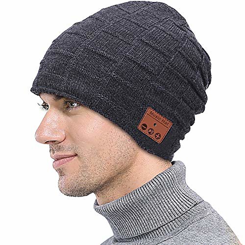Bluetooth Beanie Hat, Smart Wireless Music Beanie for Men and Women, Cashmere Warm Ski Music Hat Knit Gift Cap with Earphones for Winter Cycling Running Skating Hiking Darkgrey
Bluetooth Beanie Hat, Smart Wireless Music Beanie for Men and Women, Cashmere Warm Ski Music Hat Knit Gift Cap with Earphones for Winter Cycling Running Skating Hiking Darkgrey