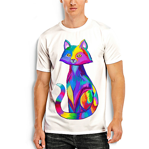 Men's T shirt 3D Print 3D Fox Animal 3D Print Short Sleeve Daily Tops Casual White
Men's T shirt 3D Print 3D Fox Animal 3D Print Short Sleeve Daily Tops Casual White