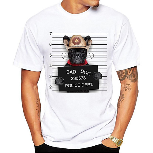 Men's T shirt 3D Print Dog Graphic Animal Print Short Sleeve Daily Tops Casual Cute White
Men's T shirt 3D Print Dog Graphic Animal Print Short Sleeve Daily Tops Casual Cute White