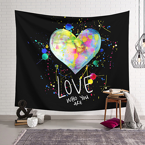 

Valentine's Day Wall Tapestry Art Decor Blanket Curtain Hanging Home Bedroom Living Room Decoration Love Heart Graffiti