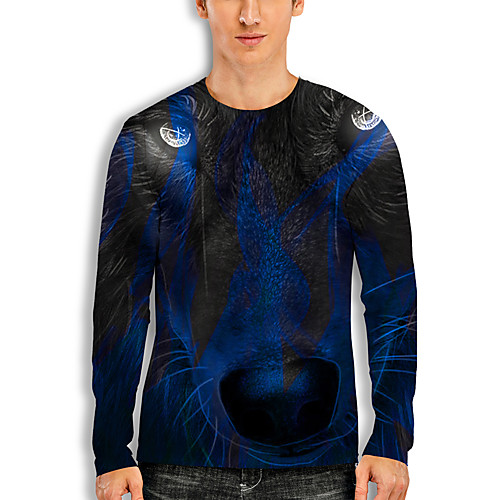 Men's T shirt 3D Print Graphic 3D Animal Print Long Sleeve Casual Tops Cartoon Classic Black
Men's T shirt 3D Print Graphic 3D Animal Print Long Sleeve Casual Tops Cartoon Classic Black