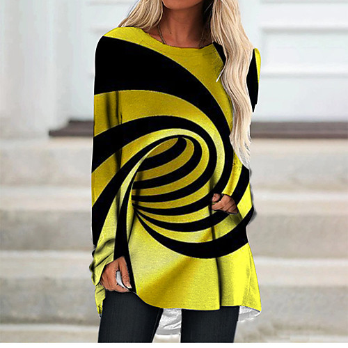 Women's T Shirt Dress Tee Dress Short Mini Dress Yellow Long Sleeve Color Block Geometric Print Fall Spring Round Neck 3D Print Casual 3D Print S M L XL XXL 3XL
Women's T Shirt Dress Tee Dress Short Mini Dress Yellow Long Sleeve Color Block Geometric Print Fall Spring Round Neck 3D Print Casual 3D Print S M L XL XXL 3XL