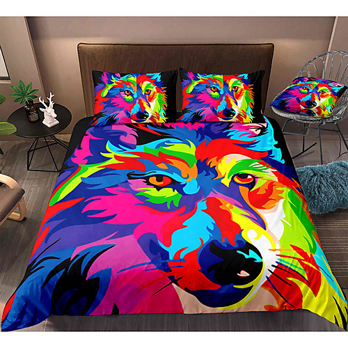 Wolf Print 3-Piece Duvet Cover Set Hotel Bedding Sets Comforter Cover with Soft Lightweight Microfiber, Include 1 Duvet Cover, 2 Pillowcases for Double/Queen/King(1 Pillowcase for Twin/Single)
Wolf Print 3-Piece Duvet Cover Set Hotel Bedding Sets Comforter Cover with Soft Lightweight Microfiber, Include 1 Duvet Cover, 2 Pillowcases for Double/Queen/King(1 Pillowcase for Twin/Single)