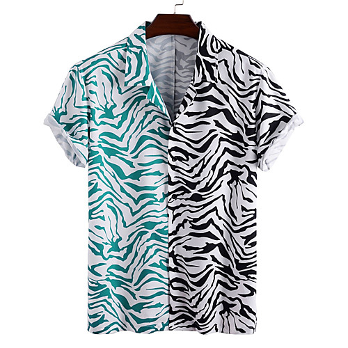 Men's Shirt Other Prints Color Block Button-Down Print Short Sleeve Daily Tops Casual Hawaiian White
Men's Shirt Other Prints Color Block Button-Down Print Short Sleeve Daily Tops Casual Hawaiian White