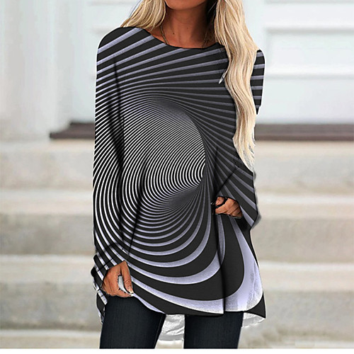 Women's T Shirt Dress Tee Dress Short Mini Dress Black Long Sleeve Color Block Geometric Print Fall Spring Round Neck 3D Print Casual 3D Print S M L XL XXL 3XL
Women's T Shirt Dress Tee Dress Short Mini Dress Black Long Sleeve Color Block Geometric Print Fall Spring Round Neck 3D Print Casual 3D Print S M L XL XXL 3XL
