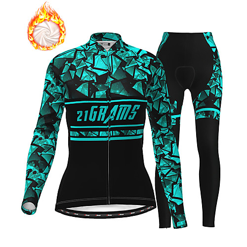 21Grams Women's Long Sleeve Cycling Jersey with Tights Winter Fleece Polyester White Purple Blue Bike Clothing Suit Thermal Warm Fleece Lining Breathable 3D Pad Warm Sports Graphic Mountain Bike MTB
21Grams Women's Long Sleeve Cycling Jersey with Tights Winter Fleece Polyester White Purple Blue Bike Clothing Suit Thermal Warm Fleece Lining Breathable 3D Pad Warm Sports Graphic Mountain Bike MTB
