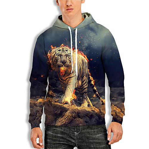 Men's Pullover Hoodie Sweatshirt 3D Animal Print Daily Holiday 3D Print 3D Print Hoodies Sweatshirts Gray
Men's Pullover Hoodie Sweatshirt 3D Animal Print Daily Holiday 3D Print 3D Print Hoodies Sweatshirts Gray