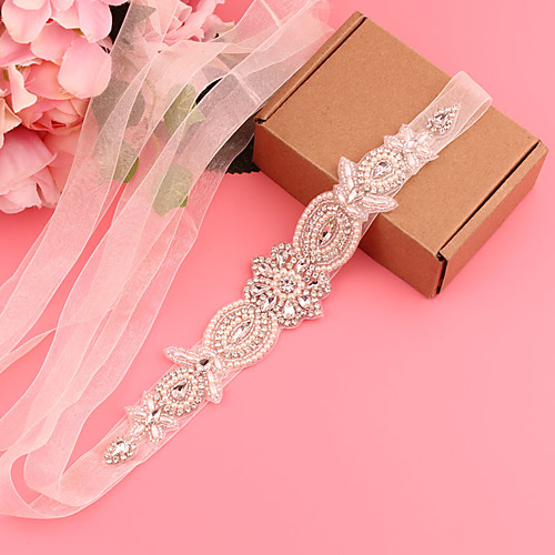 Satin / Tulle Wedding / Party / Evening Sash With Imitation Pearl / Belt / Appliques Women's Sashes
Satin / Tulle Wedding / Party / Evening Sash With Imitation Pearl / Belt / Appliques Women's Sashes