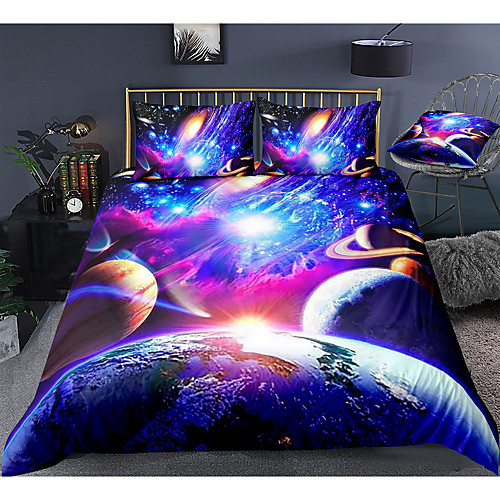 Galaxy Print 3-Piece Duvet Cover Set Hotel Bedding Sets Comforter Cover with Soft Lightweight Microfiber, Include 1 Duvet Cover, 2 Pillowcases for Double/Queen/King(1 Pillowcase for Twin/Single)
Galaxy Print 3-Piece Duvet Cover Set Hotel Bedding Sets Comforter Cover with Soft Lightweight Microfiber, Include 1 Duvet Cover, 2 Pillowcases for Double/Queen/King(1 Pillowcase for Twin/Single)
