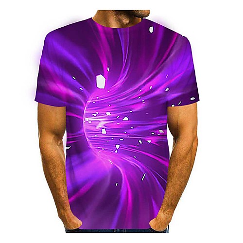 Men's T shirt 3D Print 3D Geometry 3D Print Short Sleeve Daily Tops Casual Purple
Men's T shirt 3D Print 3D Geometry 3D Print Short Sleeve Daily Tops Casual Purple