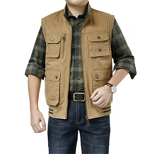 Men's Hiking Jacket Hiking Vest / Gilet Hiking Gilet Outdoor Solid Color Lightweight Windproof Breathable Quick Dry Winter Jacket Top Cotton Single Slider Hunting Fishing Climbing Black Army Green
Men's Hiking Jacket Hiking Vest / Gilet Hiking Gilet Outdoor Solid Color Lightweight Windproof Breathable Quick Dry Winter Jacket Top Cotton Single Slider Hunting Fishing Climbing Black Army Green