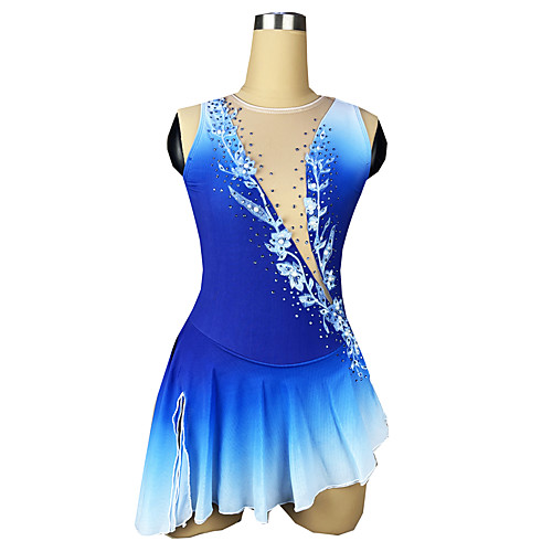 Figure Skating Dress Women's Girls' Ice Skating Dress Blue Spandex High Elasticity Training Competition Skating Wear Patchwork Crystal / Rhinestone Sleeveless Ice Skating Figure Skating / Kids
Figure Skating Dress Women's Girls' Ice Skating Dress Blue Spandex High Elasticity Training Competition Skating Wear Patchwork Crystal / Rhinestone Sleeveless Ice Skating Figure Skating / Kids