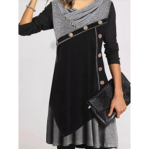 Women's A Line Dress Knee Length Dress Black Long Sleeve Solid Color Fall Spring V Neck Casual Cotton 2021 S M L XL XXL 3XL 4XL
Women's A Line Dress Knee Length Dress Black Long Sleeve Solid Color Fall Spring V Neck Casual Cotton 2021 S M L XL XXL 3XL 4XL