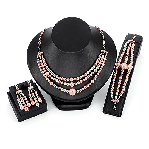 Women's Jewelry Set Bridal Jewelry Sets Layered Precious Fashion Imitation Pearl Gold Plated Earrings Jewelry Blushing Pink For Christmas Wedding Halloween Party Evening Gift 1 set
Women's Jewelry Set Bridal Jewelry Sets Layered Precious Fashion Imitation Pearl Gold Plated Earrings Jewelry Blushing Pink For Christmas Wedding Halloween Party Evening Gift 1 set