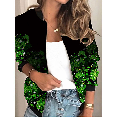 Women's Plants Print Active Spring & Fall Jacket Regular Daily Long Sleeve Air Layer Fabric Coat Tops Green
Women's Plants Print Active Spring & Fall Jacket Regular Daily Long Sleeve Air Layer Fabric Coat Tops Green