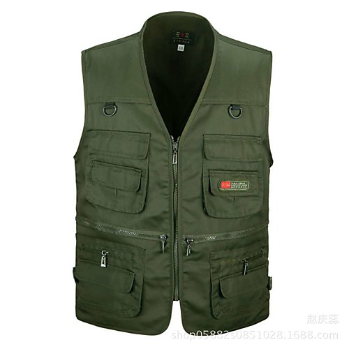 Men's Hiking Vest / Gilet Fishing Vest Outdoor Solid Color Lightweight Breathable Quick Dry Sweat wicking Top Hunting Fishing Climbing Black Red Camouflage khaki Green
Men's Hiking Vest / Gilet Fishing Vest Outdoor Solid Color Lightweight Breathable Quick Dry Sweat wicking Top Hunting Fishing Climbing Black Red Camouflage khaki Green