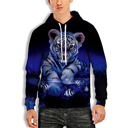 Men's Pullover Hoodie Sweatshirt 3D Animal Print Daily Holiday 3D Print 3D Print Hoodies Sweatshirts Black
Men's Pullover Hoodie Sweatshirt 3D Animal Print Daily Holiday 3D Print 3D Print Hoodies Sweatshirts Black