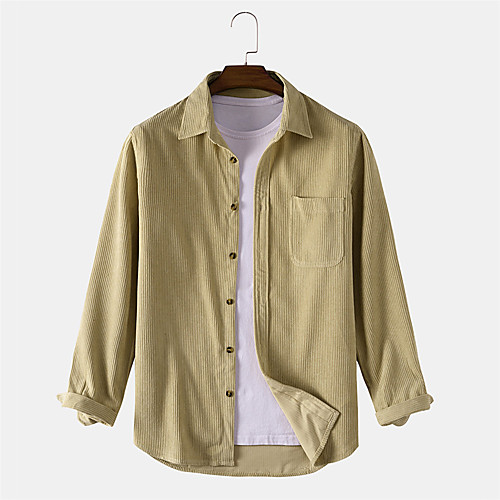 Men's Shirt Other Prints Solid Colored Button-Down Long Sleeve Daily Tops Casual Khaki
Men's Shirt Other Prints Solid Colored Button-Down Long Sleeve Daily Tops Casual Khaki