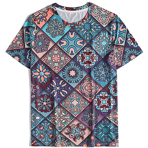 Men's T shirt 3D Print Color Block Tribal Graphic Prints 3D Print Print Short Sleeve Daily Tops Casual Beach Rainbow
Men's T shirt 3D Print Color Block Tribal Graphic Prints 3D Print Print Short Sleeve Daily Tops Casual Beach Rainbow