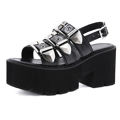 Women's Sandals Chunky Heel Round Toe Block Heel Sandals Classic Daily PU Solid Colored Black
Women's Sandals Chunky Heel Round Toe Block Heel Sandals Classic Daily PU Solid Colored Black