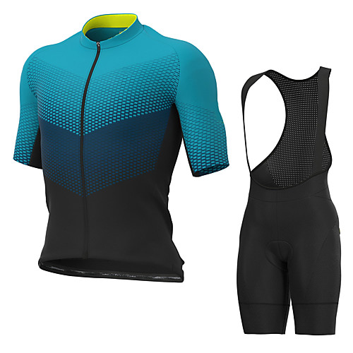 Men's Short Sleeve Cycling Jersey with Bib Shorts Elastane Black / Blue Bike Sports Clothing Apparel
Men's Short Sleeve Cycling Jersey with Bib Shorts Elastane Black / Blue Bike Sports Clothing Apparel