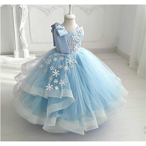 Princess / Ball Gown Floor Length Wedding / Party Flower Girl Dresses - Tulle Sleeveless Jewel Neck with Bow(s) / Tier / Appliques
Princess / Ball Gown Floor Length Wedding / Party Flower Girl Dresses - Tulle Sleeveless Jewel Neck with Bow(s) / Tier / Appliques