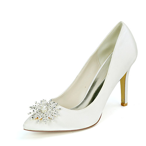 Women's Wedding Shoes Stiletto Heel Pointed Toe Sexy Wedding Party & Evening Satin Rhinestone Pearl Solid Colored White Black Purple
Women's Wedding Shoes Stiletto Heel Pointed Toe Sexy Wedding Party & Evening Satin Rhinestone Pearl Solid Colored White Black Purple